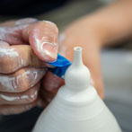 Yuta Segawa working in his studio in London 2019